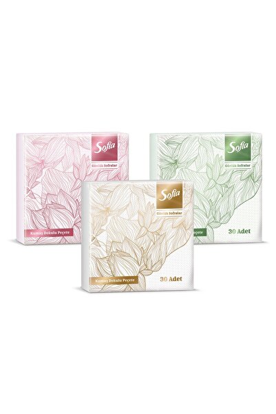 ZAYKA Sofia Kumaş Dokulu Peçete Yeşil 30'lu