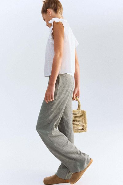 H&M Textured Jersey Trousers