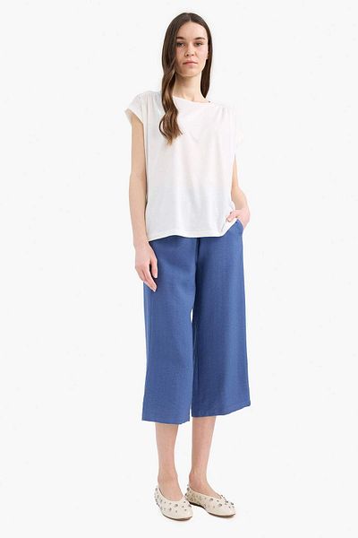 DeFacto Crew Neck Basic Plain Short Sleeve T-Shirt E7558Ax25Sm