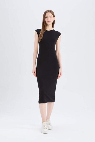 DeFacto Bodycon Bodycon Bodycon Crew λαιμόκοψη με κοντό μανίκι μίντι φόρεμα D5220ax25sp
