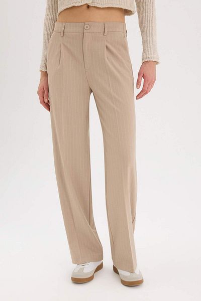 DeFacto Wide Leg Double Pockets Regular Waist Standard Length Pants D5066Ax25Sp