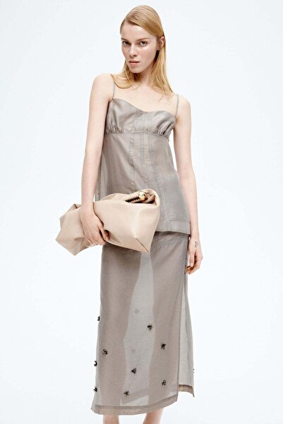 H&M Sheer embellished skirt