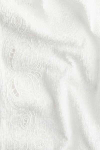 H&M Wide broderie anglaise trousers