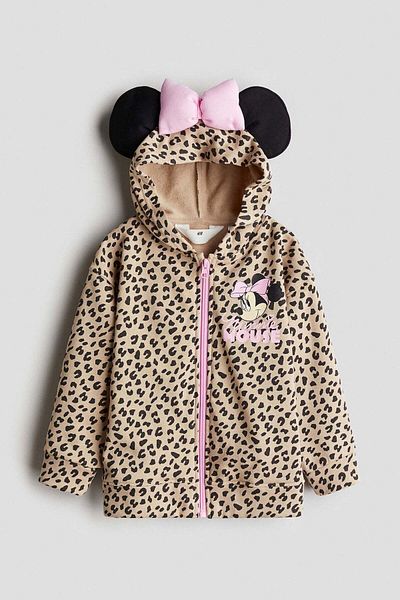 H&M Printed zip-through hoodie