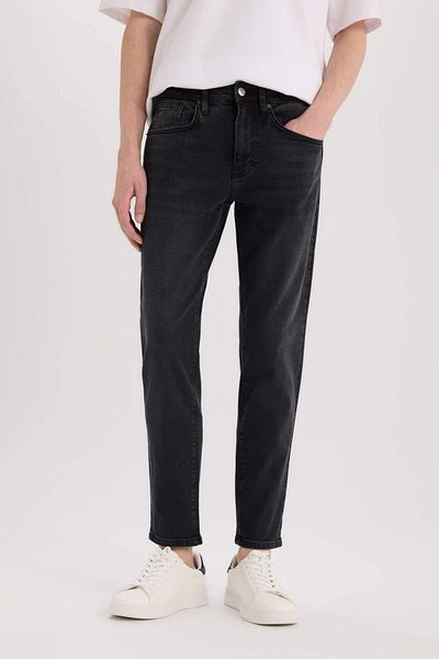 DeFacto Slim Fit Slim Fit Jeans - Regular Waist, Shrink Leg E7668Ax24Au