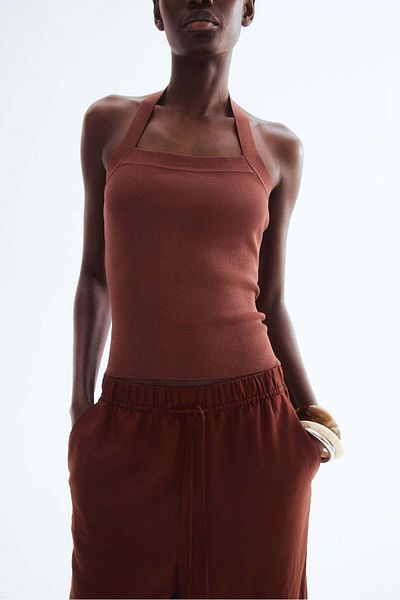 H&M Linen-blend Drawstring Trousers