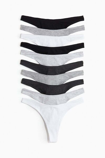 H&M 10-pack cotton thong briefs