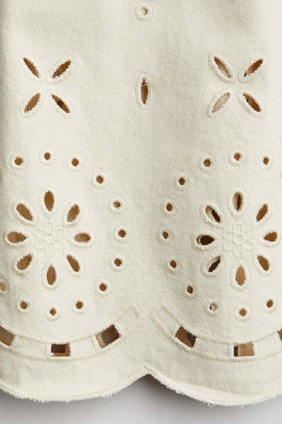H&M Broderie Anglaise Ankle Jeans