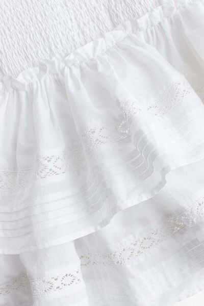 H&M Lace-inset tiered skirt