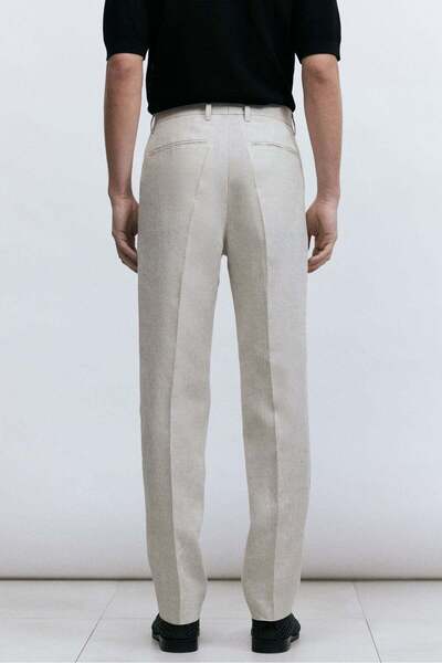 H&M Slim Fit Linen suit trousers