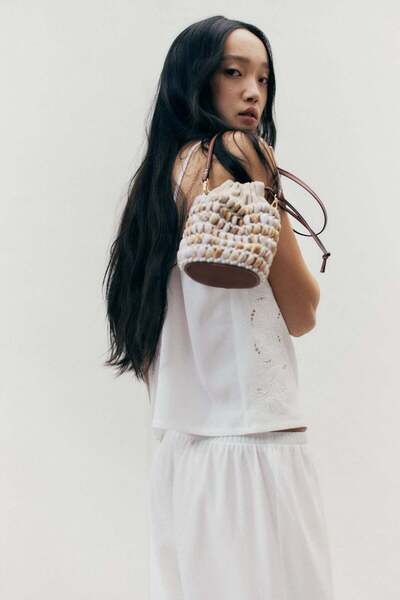 H&M Broderie anglaise strappy top