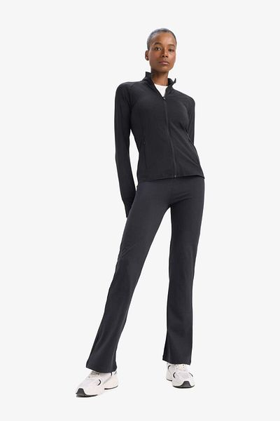 DeFacto Fit Fitted Stand Collar Sports Zipper Sweatshirt Cardigan E7755Ax25Sp