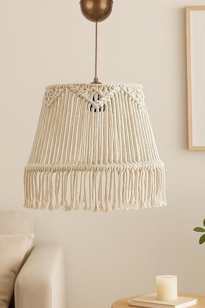 Hmydesign Makrena Handmade Single Pendant Lamp Cream Chandelier