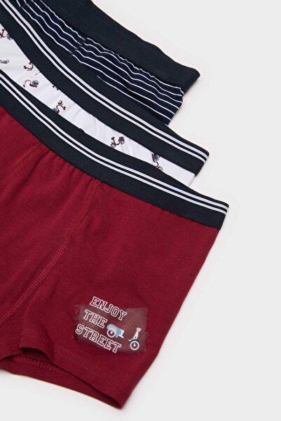 DeFacto Erkek Çocuk Desenli 3'lü Boxer B8412a825sp