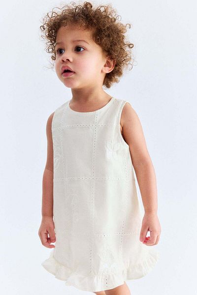 H&M Embroidery-detail cotton dress