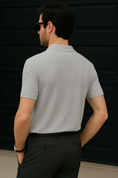 Delpino Πλεκτό Polo Neck Ανδρικό βαμβακερό T-shirt