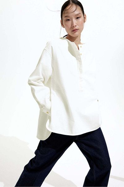 H&M Popover Twill Blouse