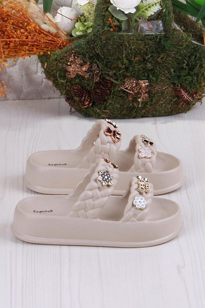 fort Bella E423 Beach Sea Pool Slippers Lightweight Comfortable Flexible Girls Slippers