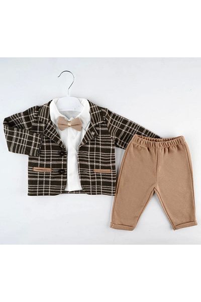 Mc Emirix Kids Wear Ekosulu̇ Fi̇Lotali Jacket 3 Piece Set