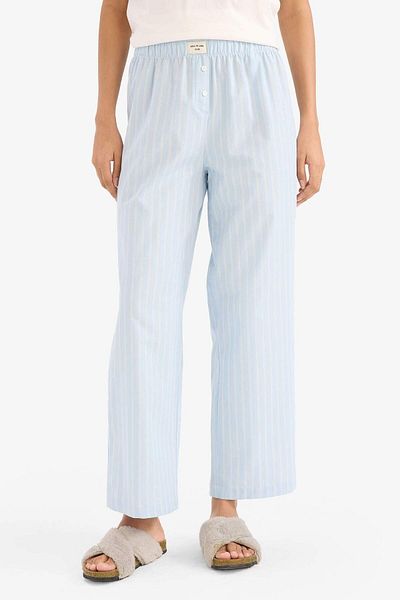 DeFacto Pijama lungă din popelin de mărime mare Six-fall In Love E7653ax25sp