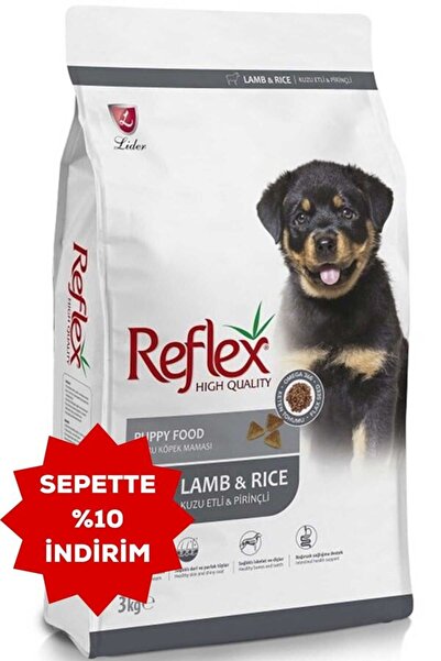 Reflex Premium Market Reflex Puppy Kuzu Eti ve Pirinçli Yavru Köpek Maması 3kg