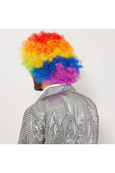 SAVA HOME COLLECTİON Colorful Curly Afro Bonus Wig