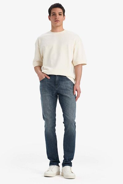 DeFacto Παντελόνι Pedro Slim Fit Skinny Fit Κανονική μέση Skinny Leg Jean Παντελόνι E9282AX25SP
