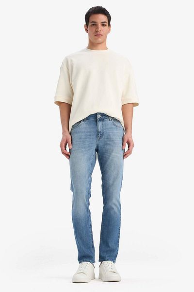 DeFacto Pantaloni de jeans Pedro Slim Fit Slim Fit cu talie normală E9305AX25SP