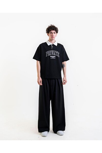 HAİHOLA HH Black Fabric Pileli Pant