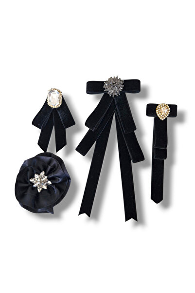 pegu baby collection 4 Lü Kadife Broş Set,yaka İğnesi, yaka cicegi ,gül broş