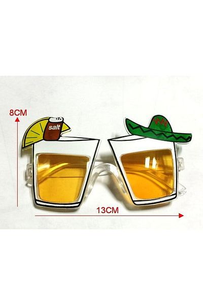 SAVA HOME COLLECTİON Mexican Hat Party Glasses Gold Color