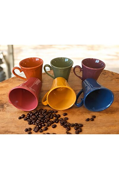 Trend Home Life Colorful Mug Cup Talimat - 6 Pieces 9 cm Otello
