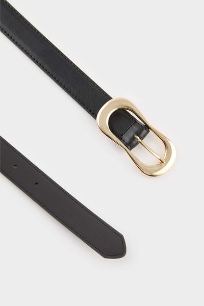 DeFacto Women's Oval Buckle Faux Leather Jean Belt F1441Axns