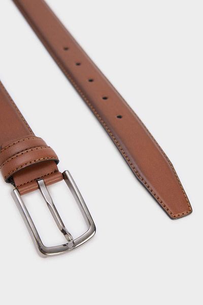 DeFacto Men's Rectangular Buckle Faux Leather Casual Belt F0437Axns