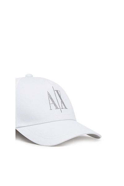 Armani Exchange 100% Cotton Women's Baseball Sports Cap with Logo Pattern and Adjustable Buckle