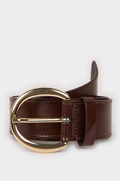 DeFacto Cureaua de jeans din piele artificiala cu catarama mare pentru femei ...