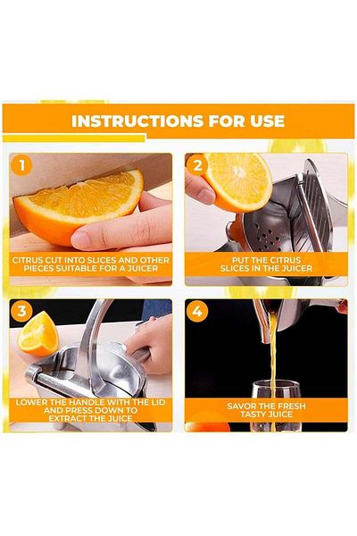 COOYA Handheld Juicer, Stainless Steel, Easy to Clean, Suitable for Citrus, Lemon, Lime and Other Fruits