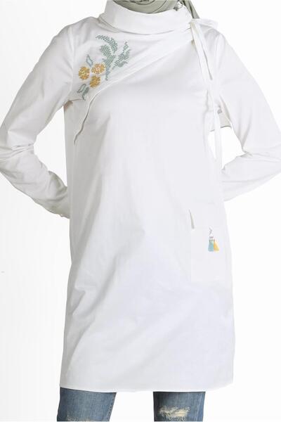 Alvina SHOULDER BUBBLE DETAIL EMBROIDERED TUNIC 42541