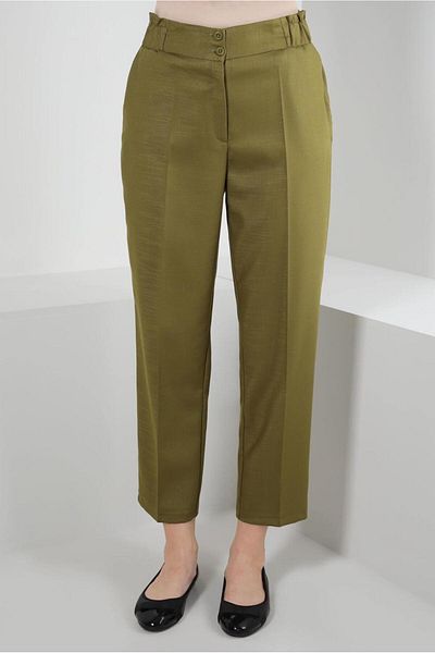 Alvina High Waist Pants with Elastic Waist 70543