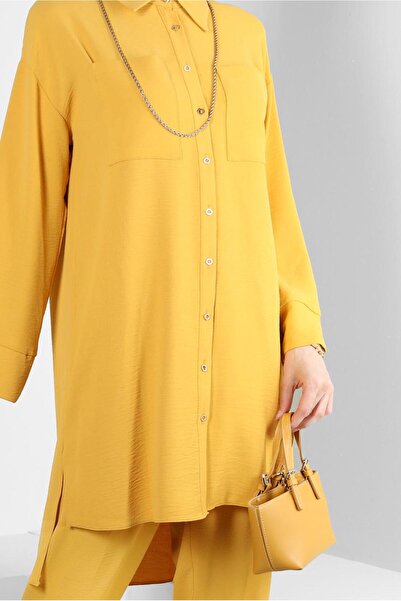 Alvina SHIRT COLLAR, ELASTIC WAIST, DOUBLE PANT SET 43820