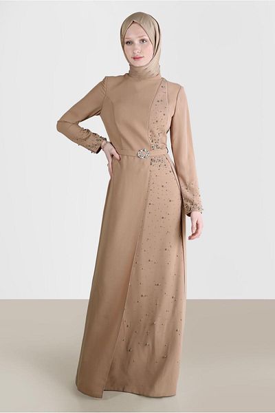 Alvina Rochie cu curea - Detaliu cu strasuri si margele, Model 50220