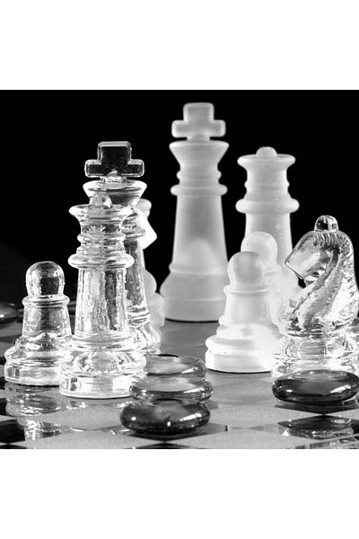 SAVA HOME COLLECTİON Glass Chess Set (25x25)cm