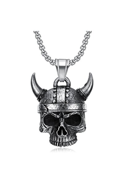 Choice AL2536-Silver Biker Motorcycle Bell Necklace Charm Men\\\\'s Trend Jewelry Lucky Bell Pendant with S