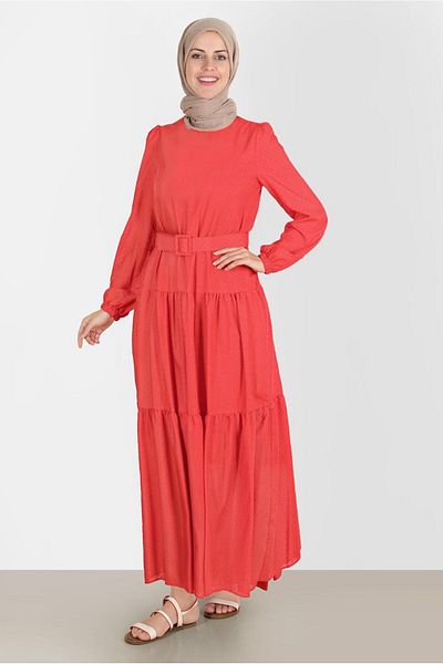 Alvina Layered Belted Dress - Model 42921