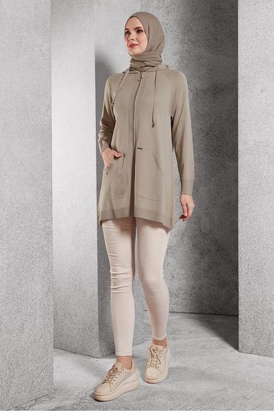 Alvina Tricotaj cu glugă Cardigan - Model 45012