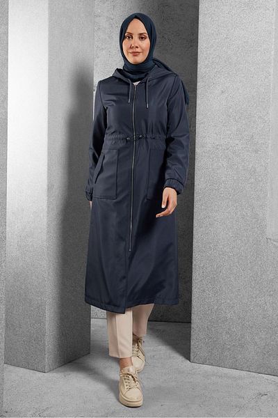 Alvina Hooded Trench Coat 10802 - Stylish and Comfortable Design