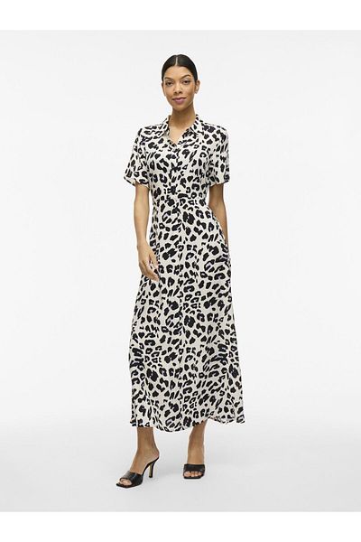 VILA Blusenkleid Maxi