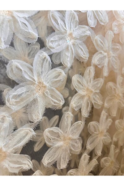 ODDA TASARIM ATÖLYESİ Τρισδιάστατο λουλουδάτο ύφασμα για βραδινό φόρεμα (με διαφορές χρώματος)