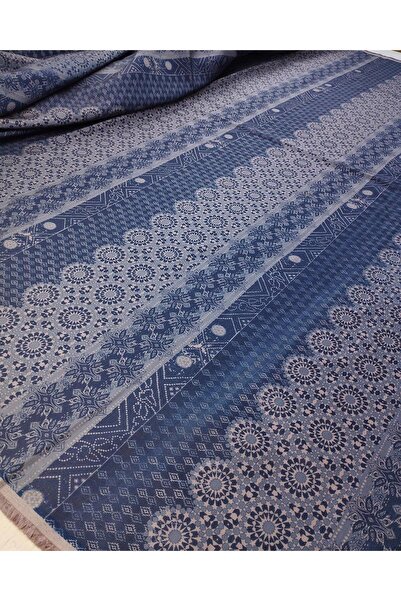 Kumaş Parça Синій етнічний візерунок, щільне плетіння, ширина: 150