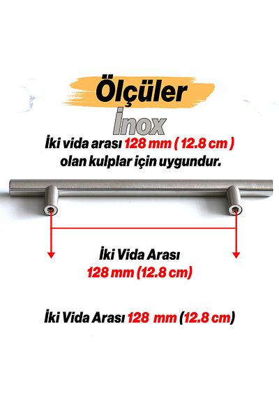 Badem10 Alteta 128 Mm Inox Metal 10 Buc Mobila Bucatarie Sertar Dulap Capac Dulap Mâner Mâner